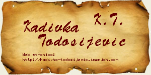 Kadivka Todosijević vizit kartica
